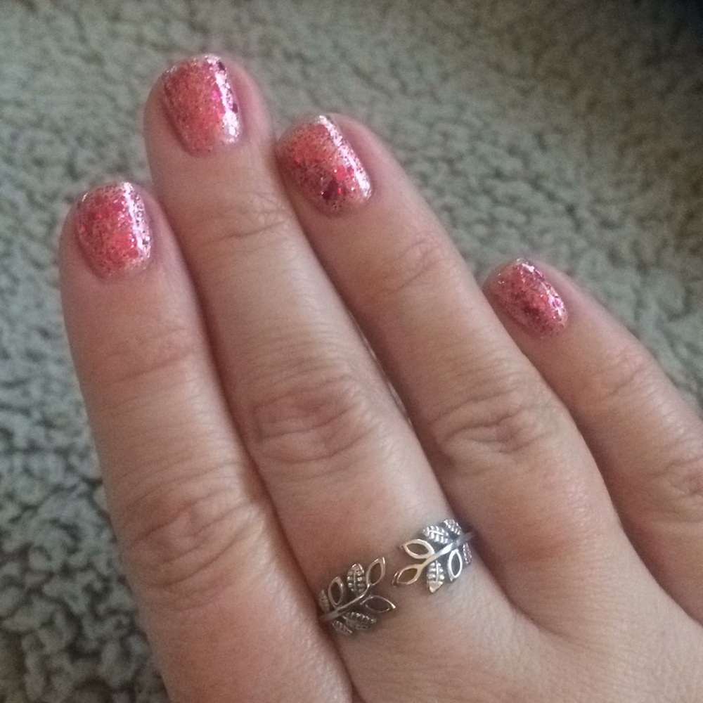 Sterling silver leaf ring